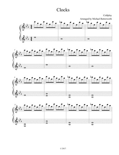 Clocks (arr. Michael Butterworth)