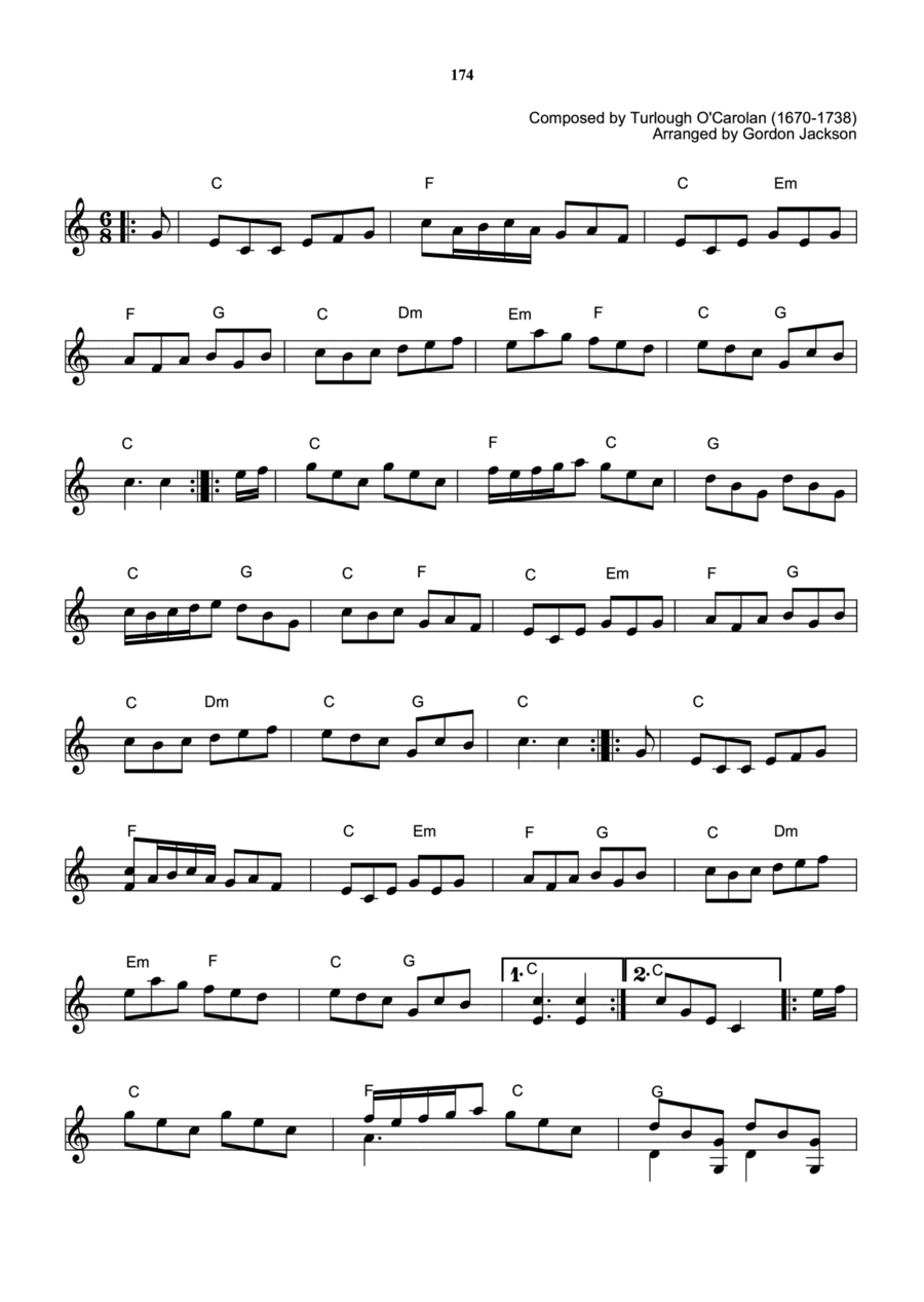 Carolan: 174 (arr. Gordon Jackson)
