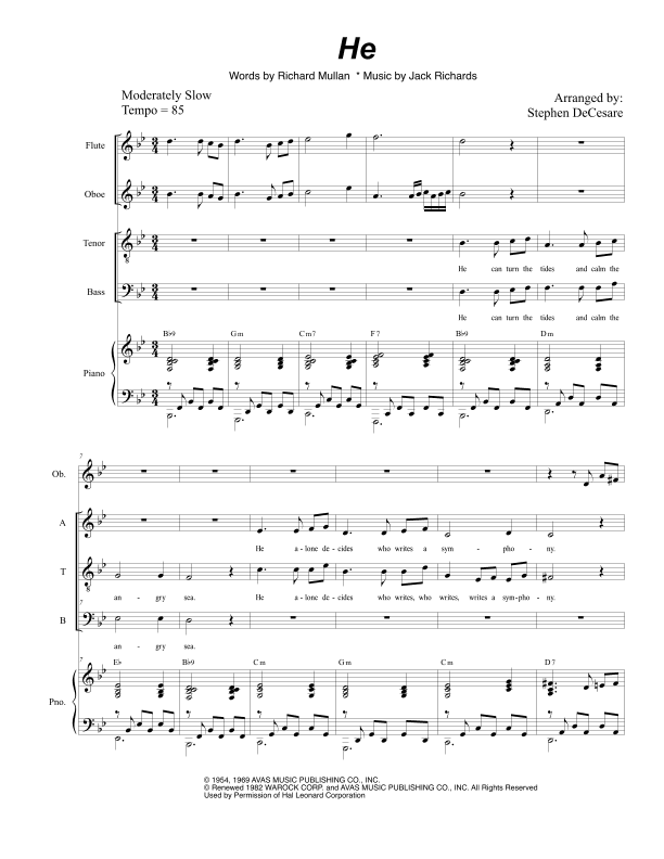 He (arr. Stephen DeCesare)