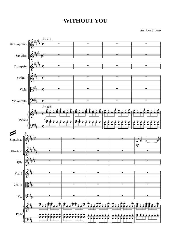 Without You (arr. Alex E.)
