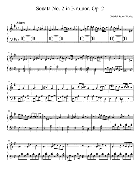 Sonata No. 2 in Em, Op. 2