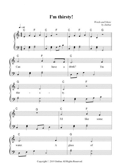I'm thirsty! (Nursery Rhymes for Easy Piano)