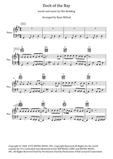 (Sittin' On) The Dock Of The Bay (arr. Miffo)