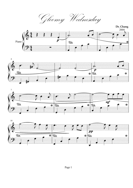 Gloomy Wednesday, Op. 2