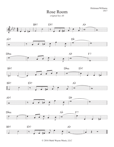 Rose Room (arr. Mark Huxhold)