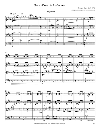 Seven Excerpts from "Carmen" (arr. Stephen Levintow)