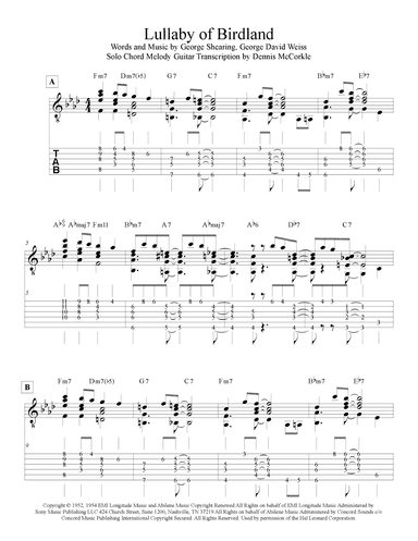 Lullaby Of Birdland (arr. Dennis McCorkle)
