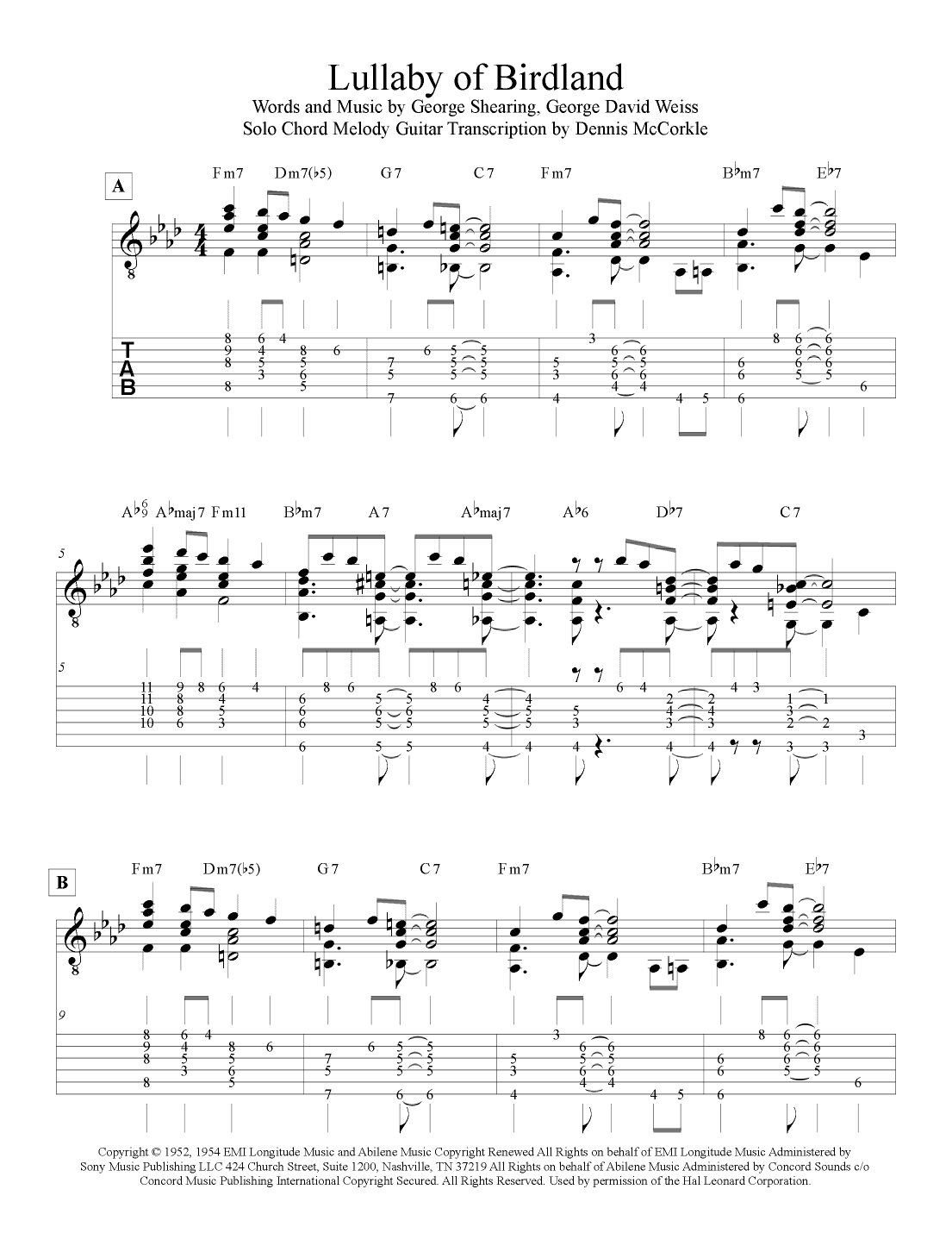 Lullaby Of Birdland (arr. Dennis McCorkle)