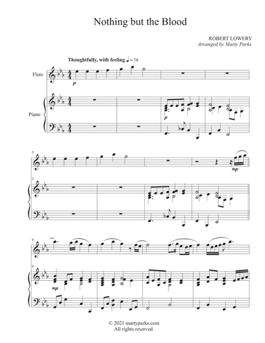 Nothing but the Blood (Flute-Piano) (arr. Marty Parks)