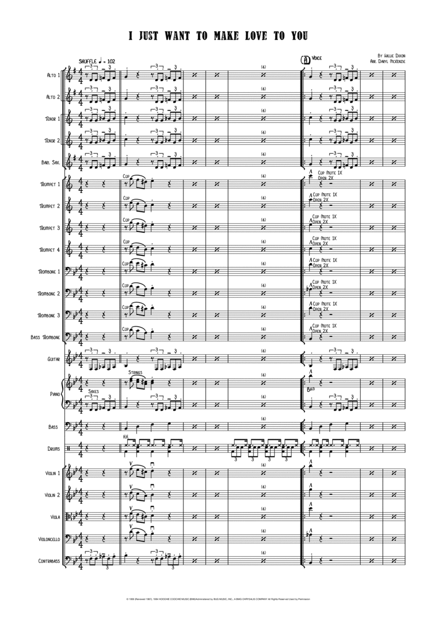 I Just Want To Make Love To You (arr. Daryl McKenzie)