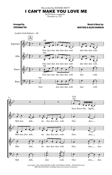 I Can't Make You Love Me (arr. Stephanie Teh)