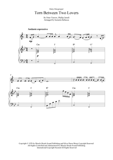 Torn Between Two Lovers (arr. Kaiserin Rebecca)