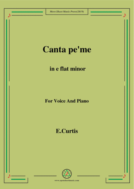 De Curtis-Canta pe' me in e flat minor (arr. MSM)