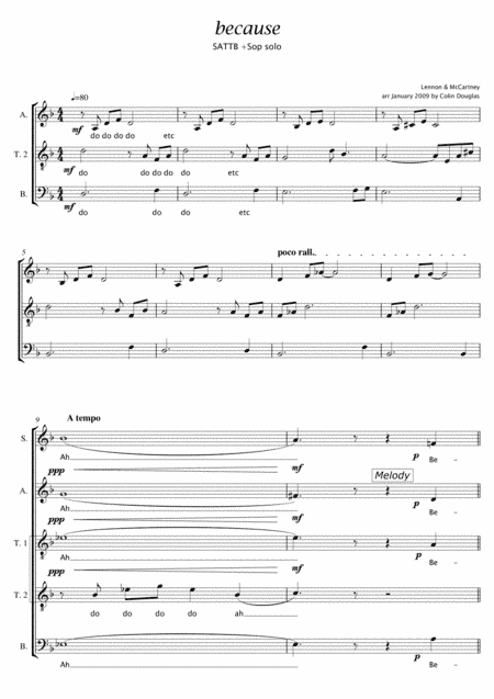 Because (arr. Colin Douglas)