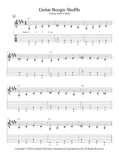 Guitar Boogie Shuffle for FIngerstyle Guitar (arr. Dennis McCorkle)