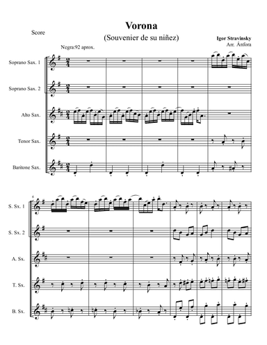 Vorona (The rook), From 3 song (Recollections of my chilhood) (arr. Anfora (Maximiliano Schonfeld))