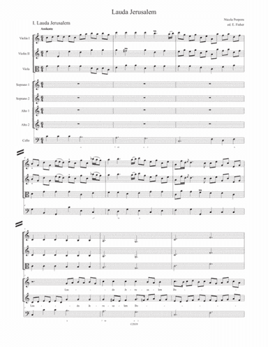 Lauda Jerusalem in C (Full Score and Parts) (arr. ed. Elizabeth Fisher)