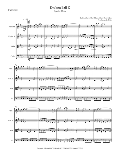 Dragon Ball Z Opening Theme (arr. Fernando Britto)