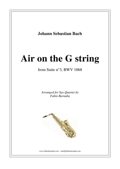 Air on the G string - for Sax Quartet (arr. Fabio Barnaba)