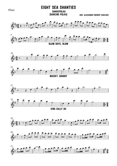 Eight sea shanties (arr. Alexander Bosrup Karlsen)