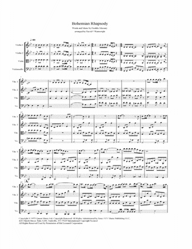 Bohemian Rhapsody (arr. David F Wainwright)