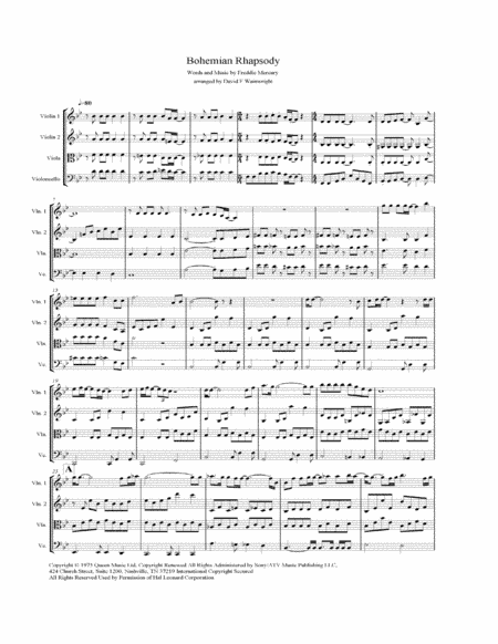 Bohemian Rhapsody (arr. David F Wainwright)