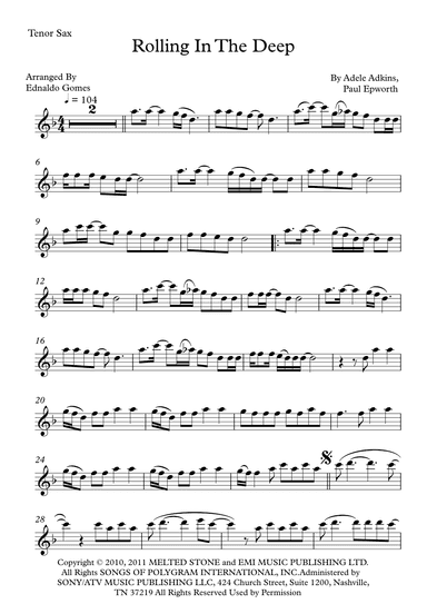 Rolling In The Deep (arr. Ednaldo Gomes)