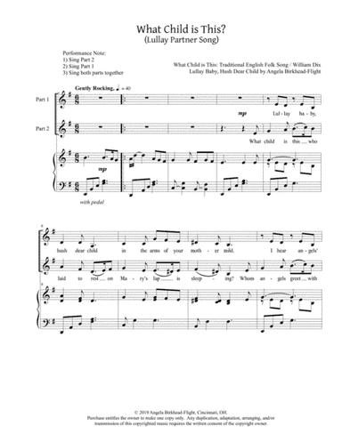 What Child is This? (Lullay Partner Song) (arr. Angela Birkhead-Flight)