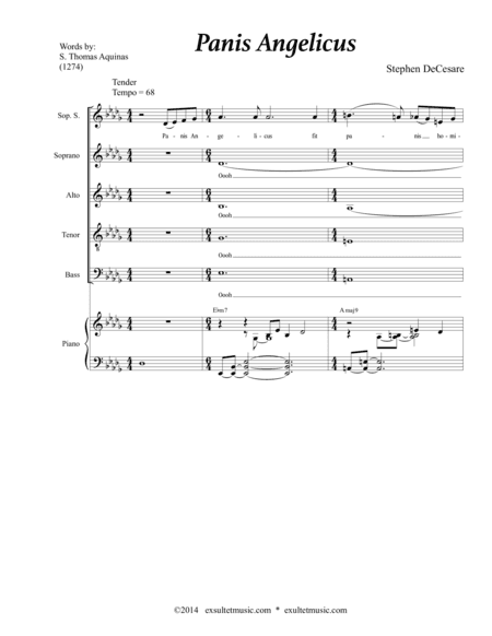 Panis Angelicus (Soprano Solo with SATB - Alternate Version)