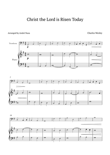 Christ the Lord is Risen Today (arr. André Nusa)