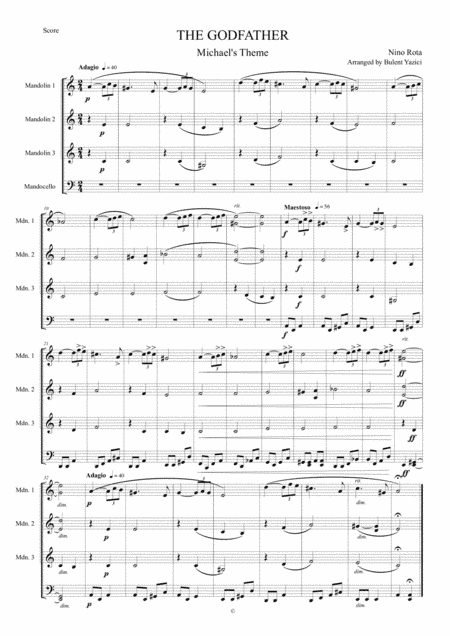 Michael's Theme (arr. Bulent Yazici)