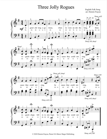 Three Jolly Rogues (arr. Presto! It's Music Magic Publishing)