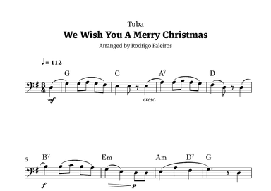 We Wish You a Merry Christmas (for solo tuba) (arr. Rodrigo Faleiros)