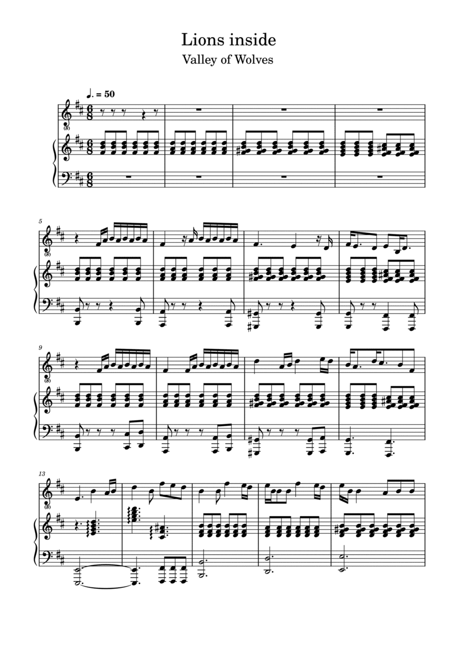Lions Inside (arr. Helena Rondo)