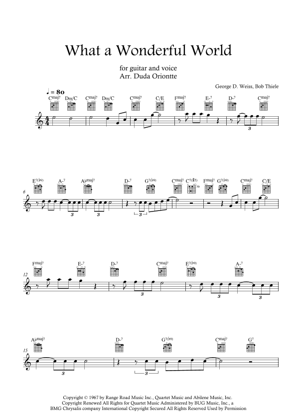What A Wonderful World (arr. Duda Oriontte)