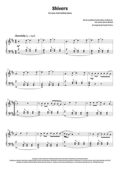 Shivers (arr. Bernardo Pereira)