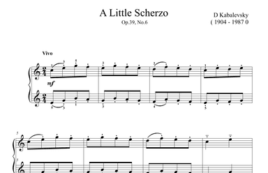Kabalevsky A Little Scherzo Op.39, No.6 (arr. Ben Choupak)