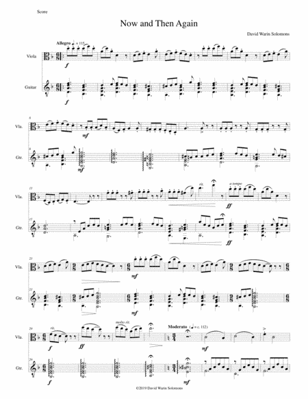 Now and then again for viola and guitar
