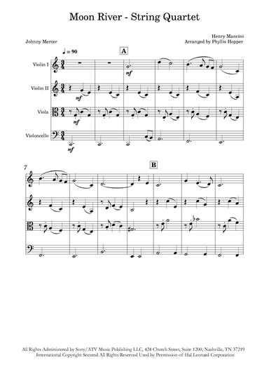 Moon River (arr. Phyllis Hopper)