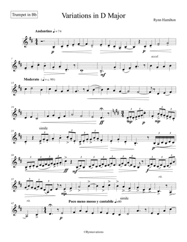 Duet in D Major- Bass Clarinet Part