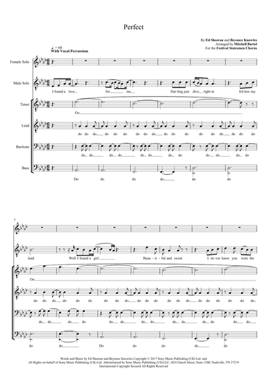 Perfect Duet (arr. Mitchell Bartel)