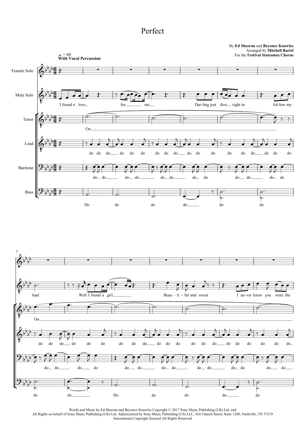Perfect Duet (arr. Mitchell Bartel)