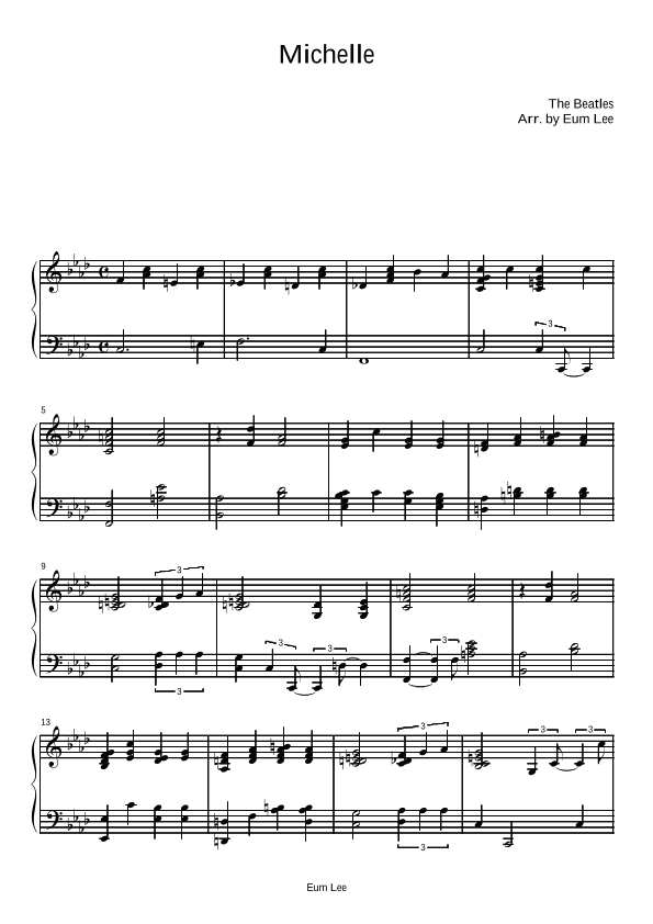 Michelle (arr. Eum Lee)