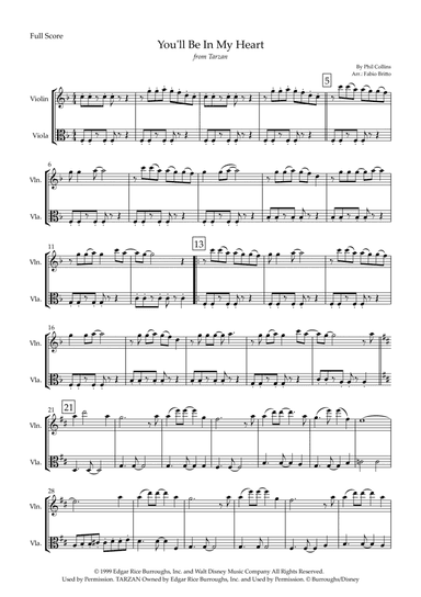 You'll Be In My Heart (arr. Fabio Britto)