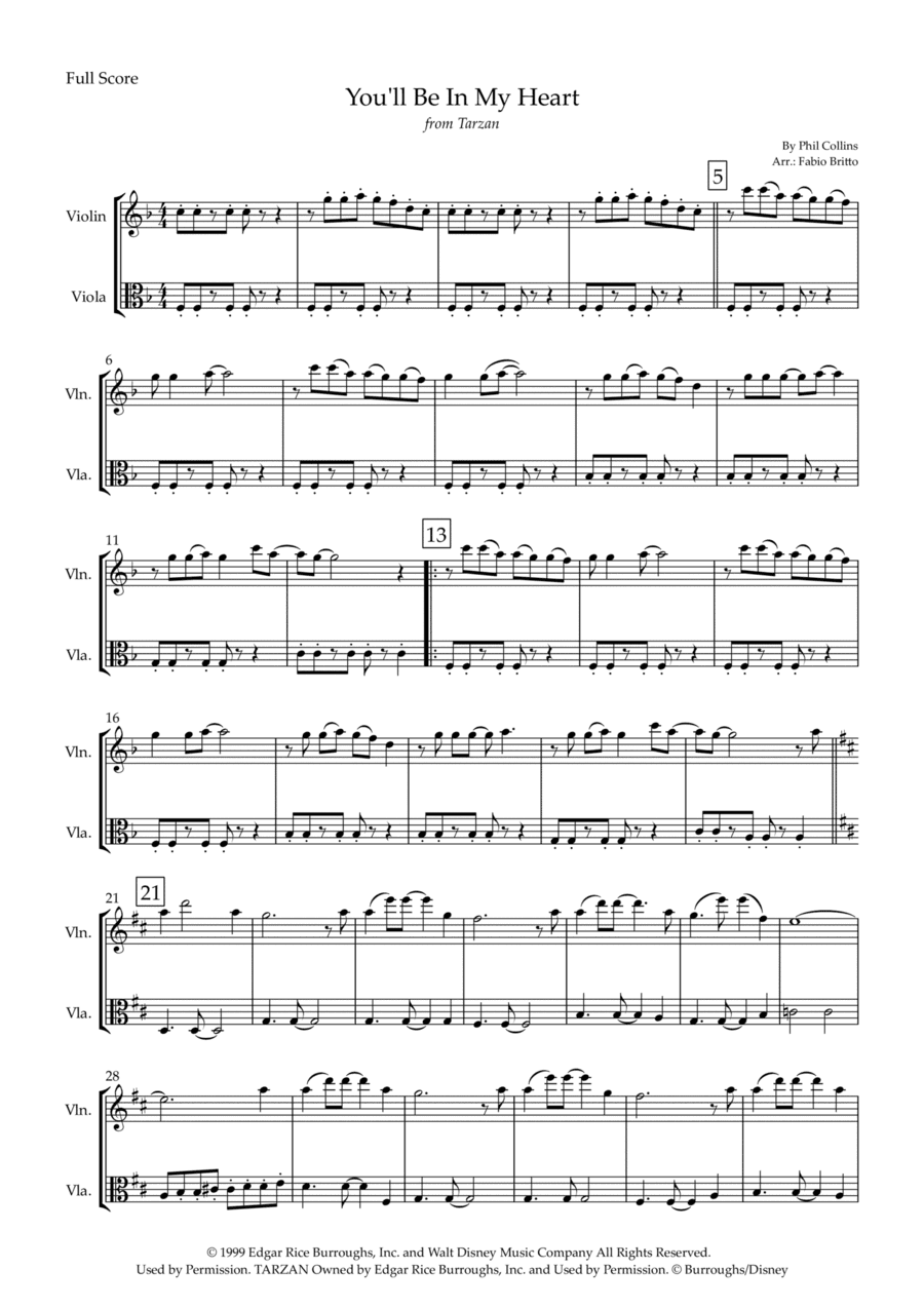 You'll Be In My Heart (arr. Fabio Britto)