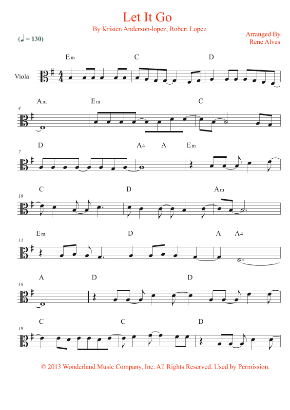 Let It Go (arr. Rene Alves)