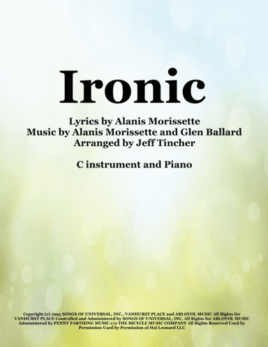Ironic (arr. Jeff Tincher)