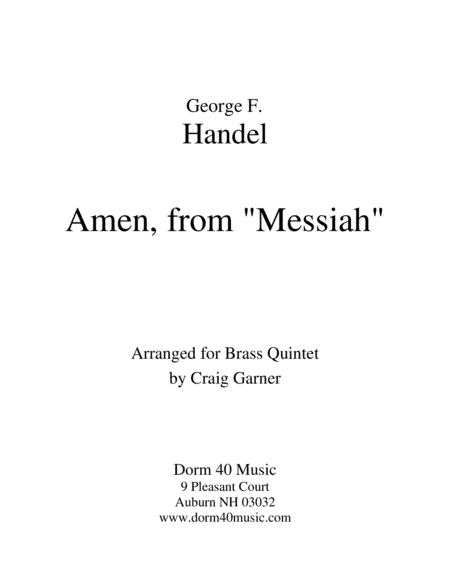 Amen, from "Messiah" (arr. Craig Garner)