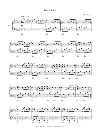 Deep Blue - CrusaderBeach - Upbeat Happy Piano Solo