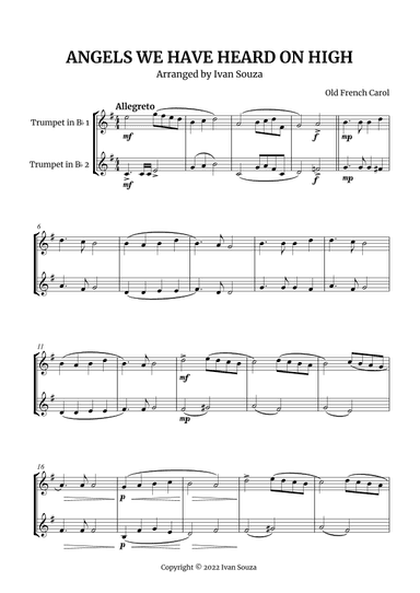 ANGELS WE HAVE HEARD ON HIGH (arr. Ivan Souza)